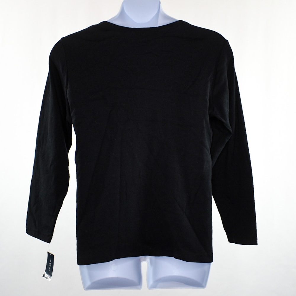 Karen Scott Long Sleeve Rhinestone Reindeer Top - Picture 4 of 4